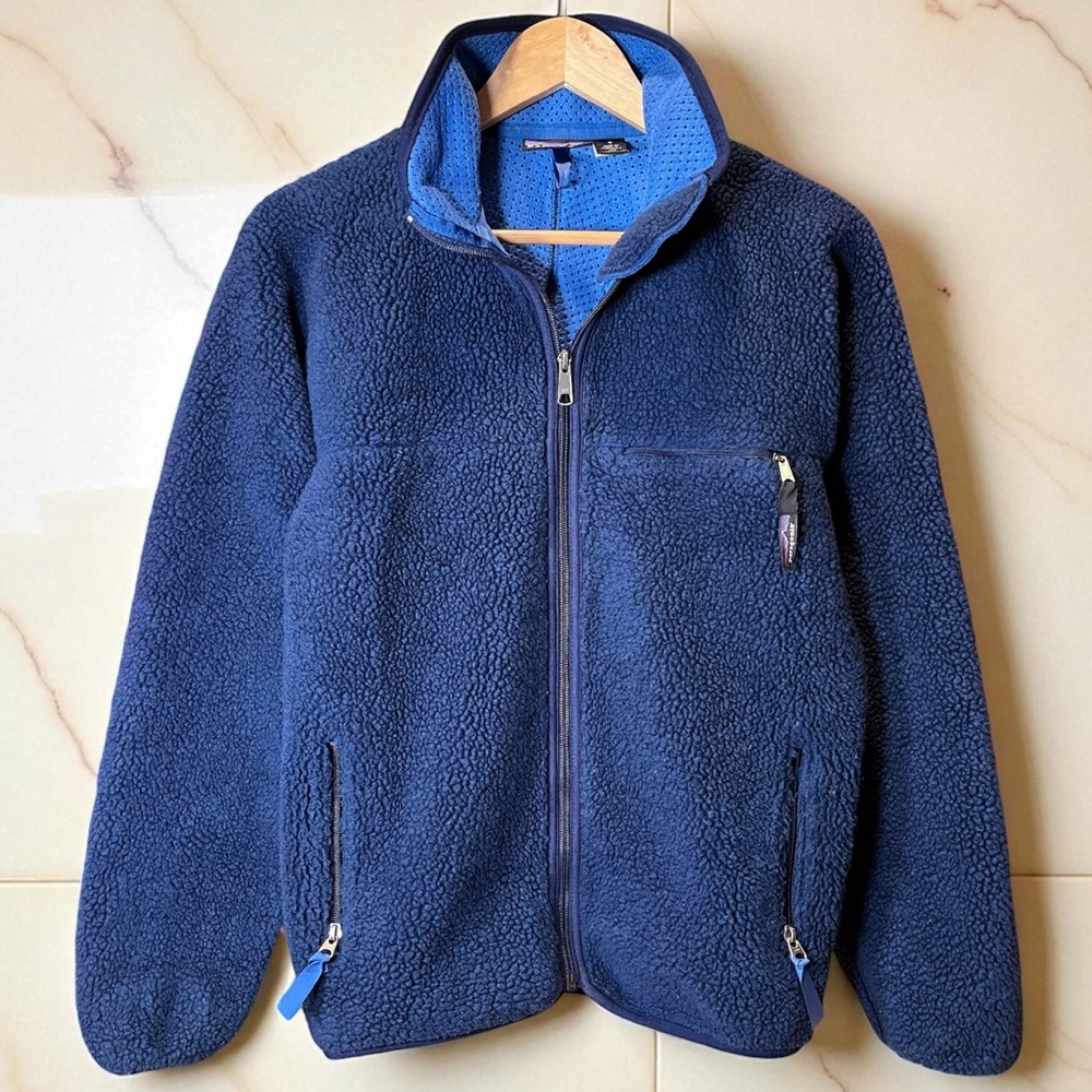 Rare 90s Vintage Patagonia 23020 F4 High Pile Fleece Retro X Cardigan Jacket Vtg